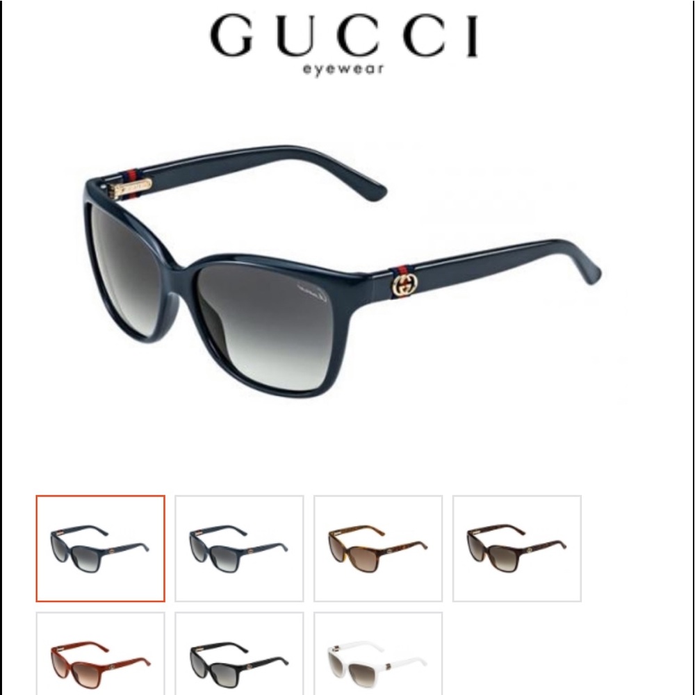 Gucci navy sunglasses